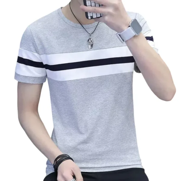 Lite Ash Polyester Short Sleeve T-Shirt For Man